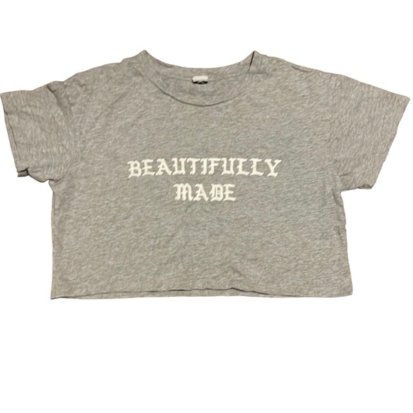 Beautifully made womens small gray crop top MOOD - Picture 1 of 6